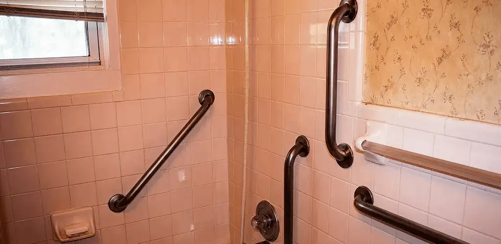 Shower grab bar installation for bathroom safety and accessibility in Marietta, GA