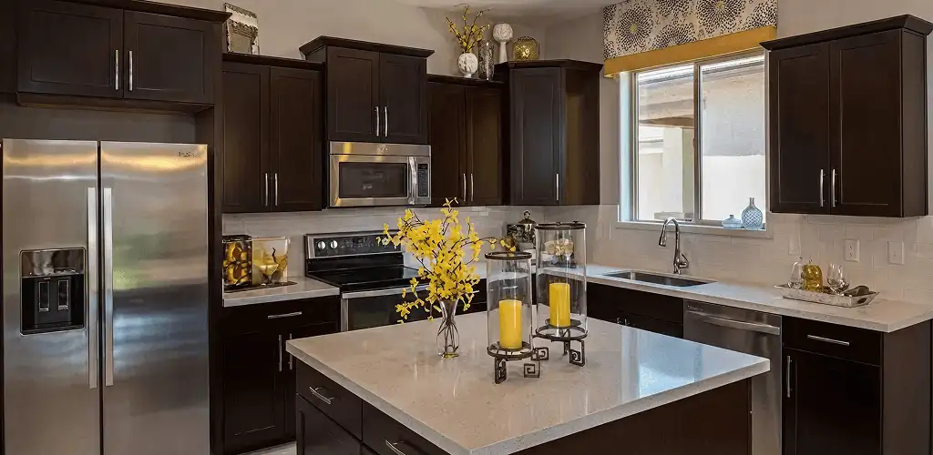 Cabinet painting results with freshly painted kitchen cabinets in Marietta, GA