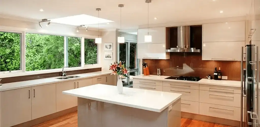 Kitchen cabinet refacing and remodel results in a modern kitchen in Marietta, GA