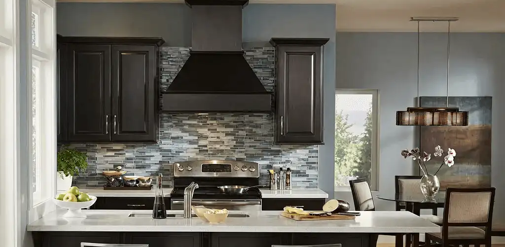Kitchen cabinet painting and refinishing in a modern kitchen in Marietta, GA